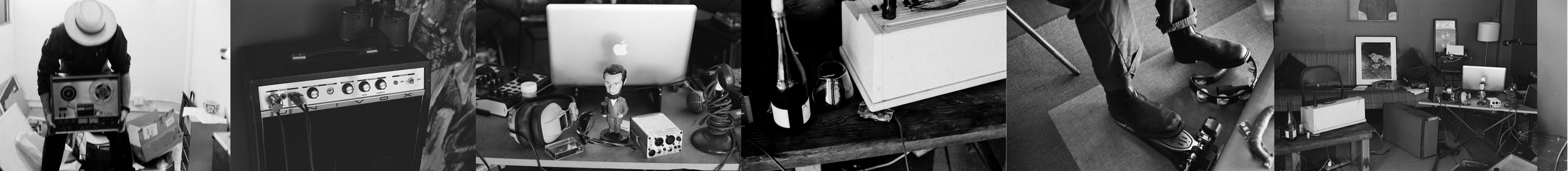 Black and white photo strip of Dumfuxx.