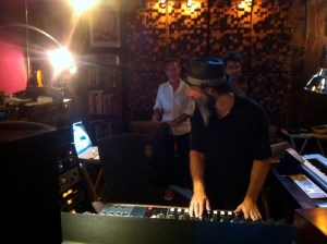 Photo of Dennis Herring and Barry Goldberg at Little Box Studios.