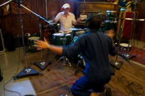 Photo of Carlos Grasso of Dumfuxx and David Lovering of The Pixies.