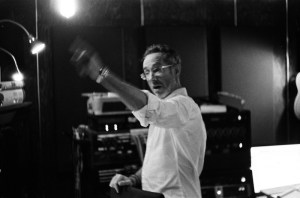 Black and white photo opf Dennis Herring at Little Box Studios