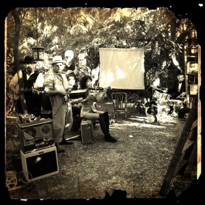 Photo of the Dumfuxx big band in Los Angeles, 2012