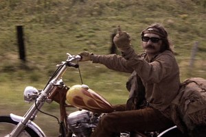 still image of Dennis Hopper from "Easy Rider"