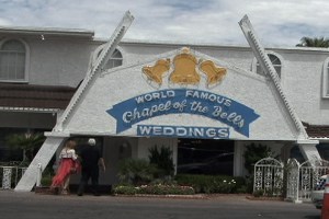 Photo still of a LAs Vegas wedding chapel.