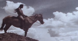 Image of a Native-American on a horse.